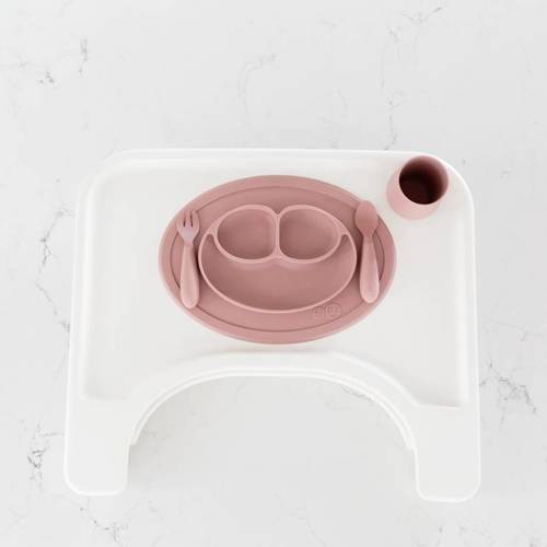 EZPZ Komplet naczyń silikonowych Mini Feeding Set pastelowy róż