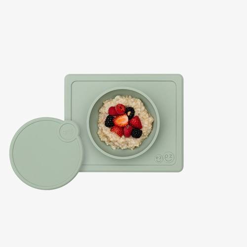 EZPZ Silikonowa pokrywka do miseczki Mini Bowl pastelowa zieleń