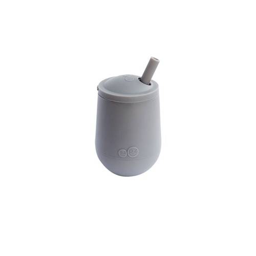 EZPZ Silikonowy kubeczek ze słomką Mini Cup + Straw Training System 120 ml szary